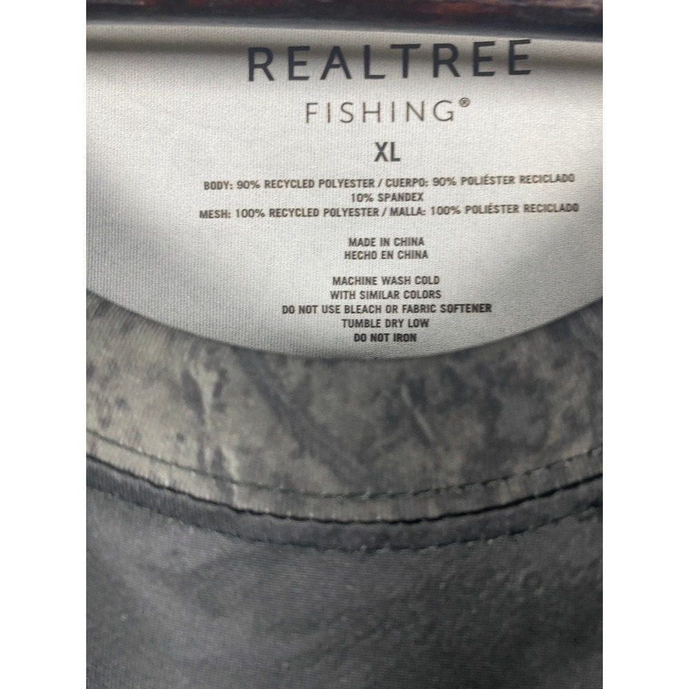 Realtree Fishing Mens XL Long Sleeve Camo Performance Shirt Gray Mesh Panels - Picture 5 of 8